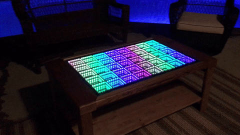 Interactive Led Coffee Table En, Led Infinity Mirror Coffee Table