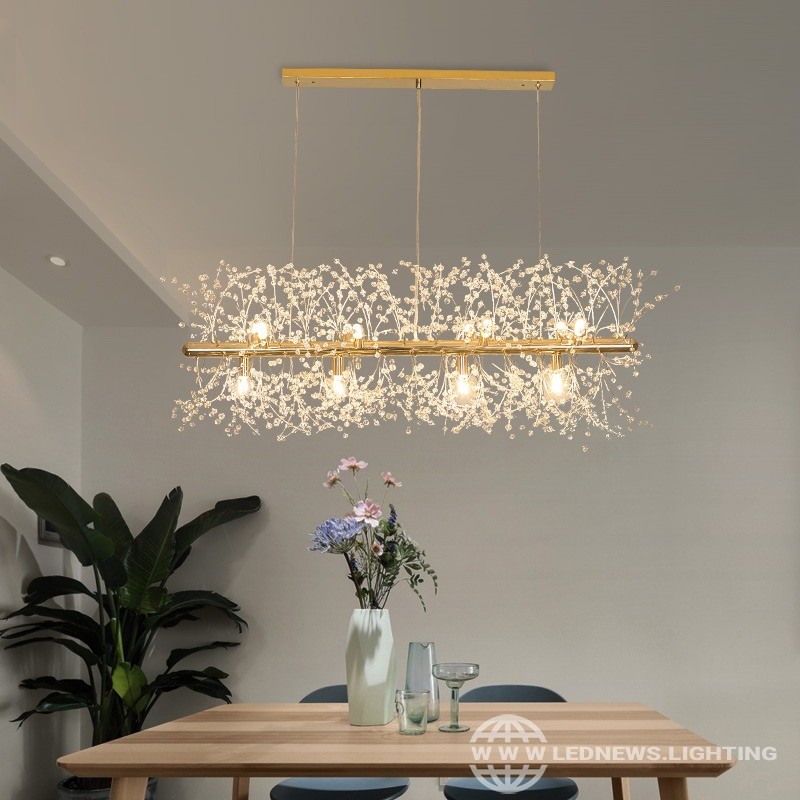 $94.29 - 342.72 Flocon de neige lustre Style nordique lampe personnalité créative cristal modèle atmosphère lumière luxe salon éclairage