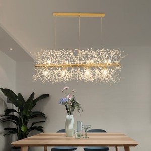 $94.29 - 342.72 Flocon de neige lustre Style nordique lampe personnalité créative cristal modèle atmosphère lumière luxe salon éclairage