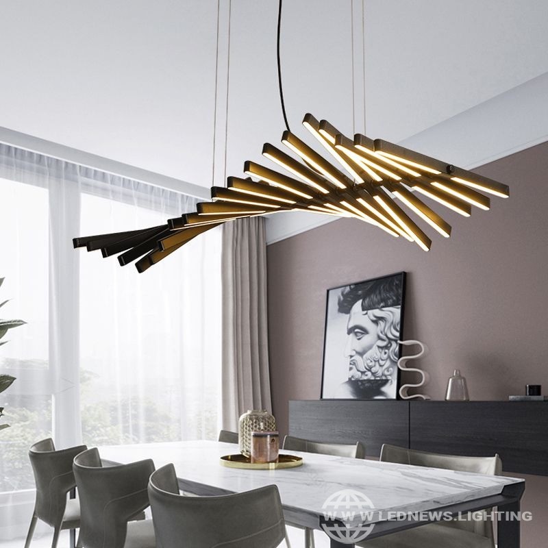 $280.00 - 1,180.00 Nordic LED living room chandelier modern novelty office lamp lighting / white / black minimalist restaurant bar hanging lamp