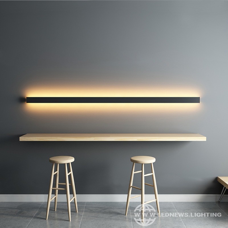 $138.00 - 320.40 Minimalist Creative Long Wall Lamp Modern LED Background Wall Lamp Living Room Bedside Aluminum Wall light Ligting Sconce