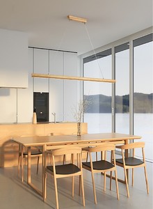 $80.12 - 159.08 Office Pendant Light Nordic Solid Wood Simple Dining Room Lights Led Art Deco Table Lamp Lamparas De Techo Colgante Moderna AC