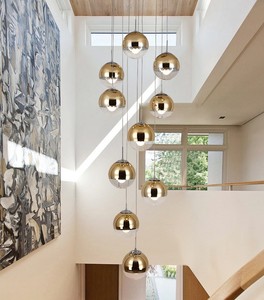 $31.10 - 88.90 Nordic Modern hanging loft Glass lustre Pendant Lamp industrial decor Lights Fixtures for Kitchen Restaurant