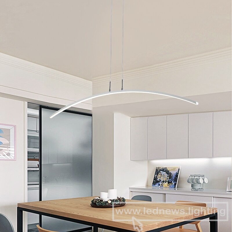 $90.00 - 104.00 Modern minimalism LED Pendant Lights For Dining room Kitchen Bar Hanging Lighting Office Pendant Lamp luminaria AC100-265V