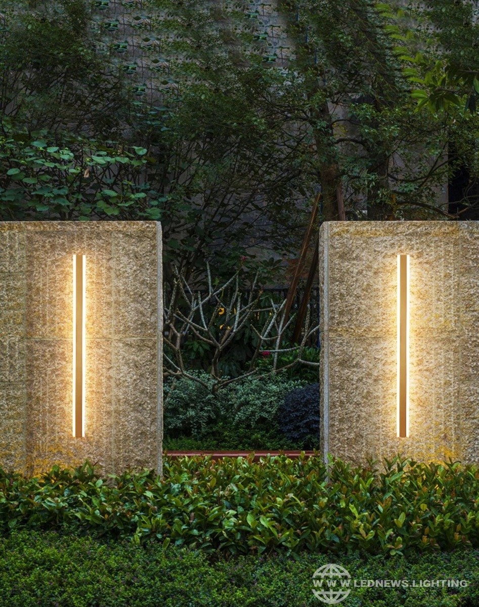 $158.60 - 425.60 Modern IP65 Waterproof outdoor lights stainless steel Long LED wall lamp Gold Light Garden porch Sconce luminaire exterieur
