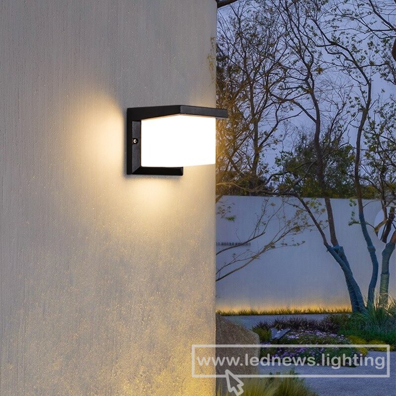 $36.80 LED Wall Light Outdoor Lighting Waterproof IP65 Modern Aluminium Body Sconce Arcylic Shell Outside Balcony Wall Lamp AC Power