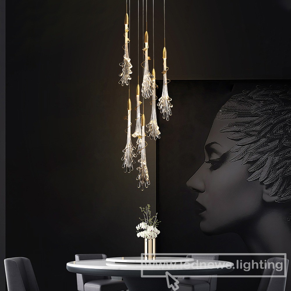 $162.00 - 1,838.00 new long modern led chandelier staircase lamp AC110V 220V home decoration lighting bar lights
