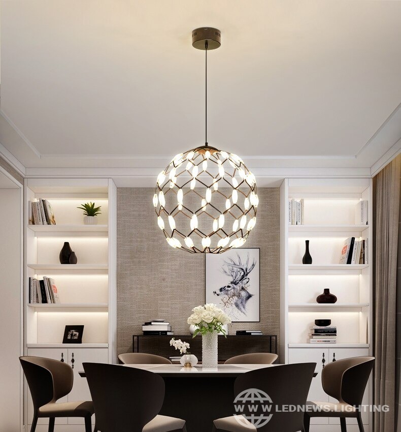 $257.01 - 309.69 Post Modern Creative Ball Shape Pendant Lights Modern Simple Living Room Droplight Nordic Art Dining Room LED Lighting Fixture