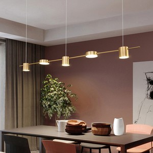 $88.00 - 166.00 Led Creative Hanging Lamps Modern Minimalist Restaurant Decoration Ceiling Lamp Bar Table Long Shape Pendant Light Black /Gold