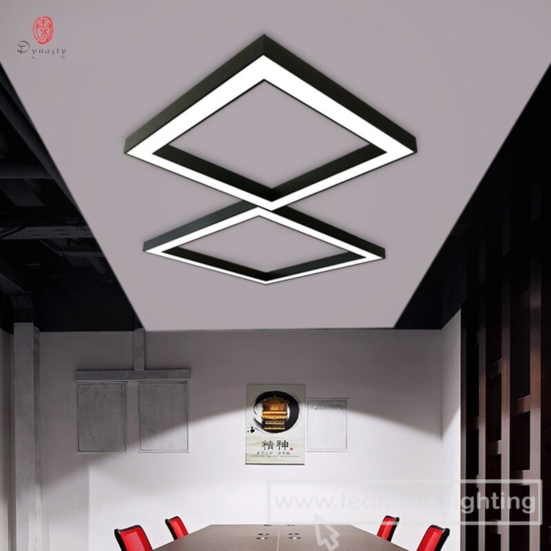 $168.00 - 468.00 LED Aluminum Ceiling Lights Modern Square Project Hanging Lights Customize Office Hotel Meeting Room Creative Decorative Lights