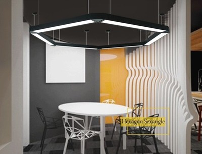 $52.00 - 72.00 LED Aluminum Office Hanging Lights Modern Connective Customize Combo Ceiling Lights Long Tube Building Meeting Room Lighting