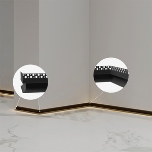 NMC Skirting Board with LED Channel White 2m x 80mm x 20mm 6 Pack - Screwfix