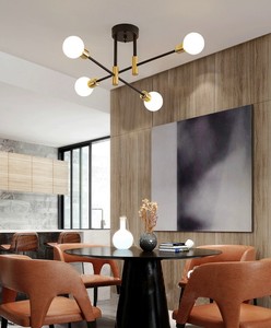 $79.57 - 206.99 Modern Nordic E27 Black LED Chandelier Edison Bulbs Indoor Light Fixtures For Bedroom Living Room Lamp