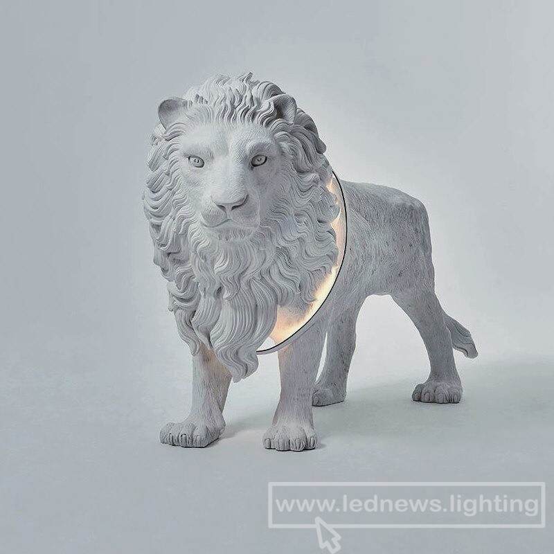 $9,999.99 Modern Creative Design Resin Lion Standard Floor Lamp Living Room Home Decor LED Suspension Lamps FA010