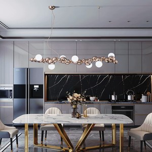 $399.99 - 469.99 Modern Gold Metal Glass Pendant Light Restaurant Bar Home Living Dining Room Bedroom Chandelier PA0742