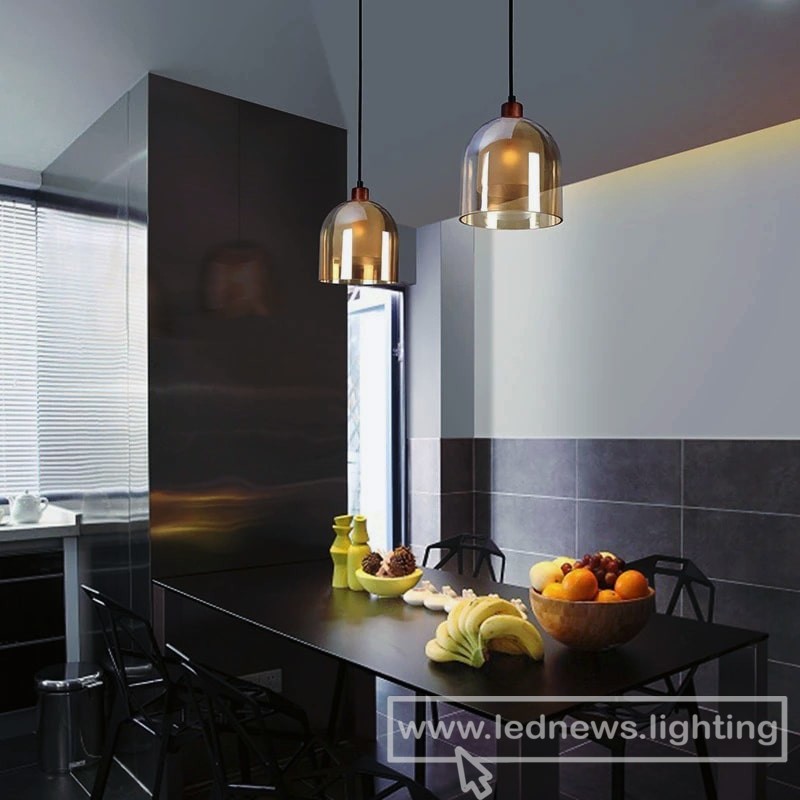 $198.52 Nordic Modern loft hanging Glass Pendant Lamp Fixtures E14 LED Pendant lights for Kitchen Restaurant Bar living room bedroom