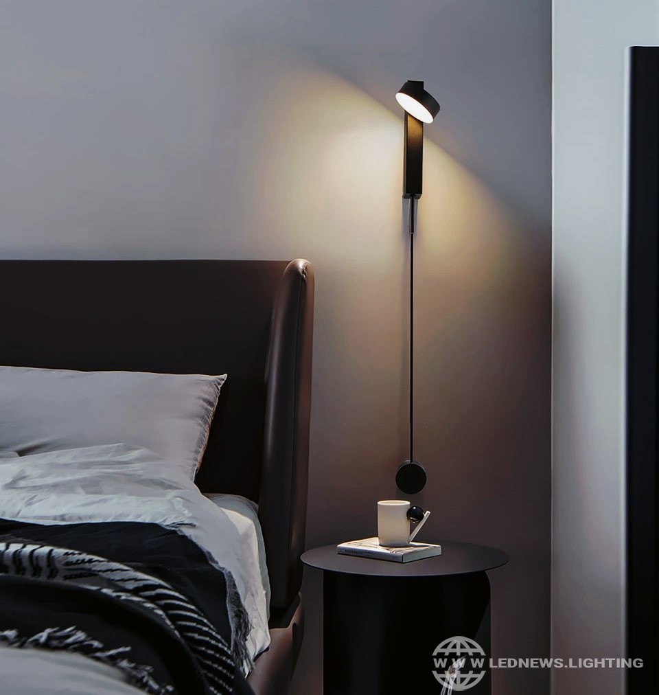 $42.50 - 57.50 Modern led wall lamp bedroom Bedside lamp wall decoration living room sconce with switch knob dimming wall lights for home
