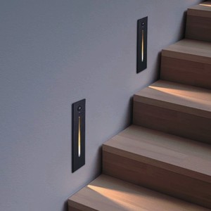 $52.94 - 58.82 outdoor or indoor 3W LED Step Light IP65 Waterproof Stair Light Wall Underground Lamp Footlights human body sensation