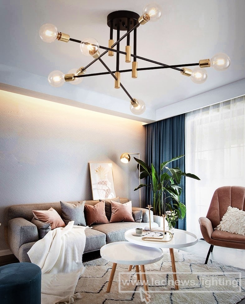 $69.35 - 189.90 Modern Nordic E27 Black LED Chandelier Edison Bulbs Indoor Light Fixtures For Bedroom Living Room Lamp