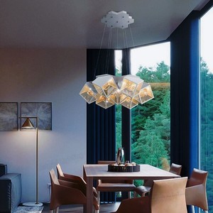 $257.40 - 293.70 Nordic Black Ceiling Chandelier Lighting Dining Table Decor Hainging Lights Modern Minimalist Starry Home Living Room lamp