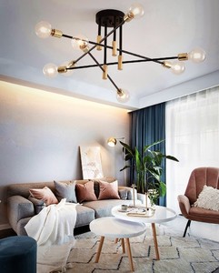 $69.35 - 189.90 Modern Nordic E27 Black LED Chandelier Edison Bulbs Indoor Light Fixtures For Bedroom Living Room Lamp