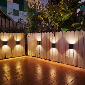 $8.30 - 71.63 LED Solar Wall Lamp Outdoor Waterproof Up and Down Luminous Lighting Garden Decoration Solar Lights Stairs Fence Sunlight Lamp