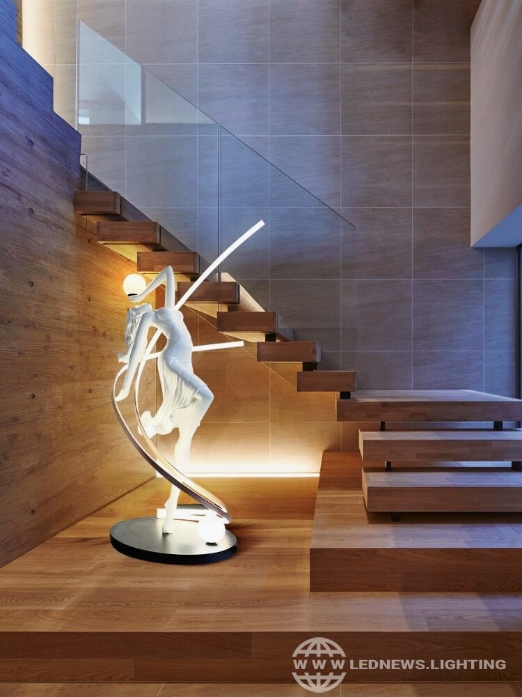 $1,555.23 Humanoid Art Sculpture Floor Lamp Designer Shopping Mall Club Sales Department Dance Goddess Decoration Floor Lamp