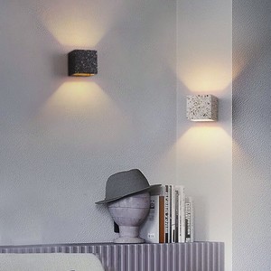 $104.20 Nordic Led Wall Lamp Modern Staircase Aisle Sconce Lighting Creative Luxury Living Room Bedside Terrazzo Square Decoration Light