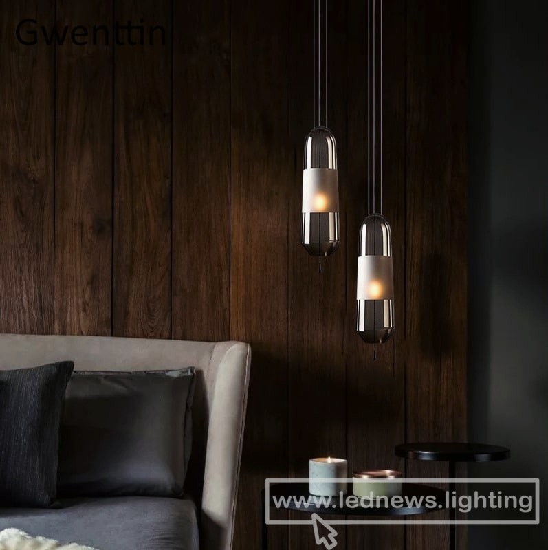 $108.83 - 115.98 Modern Glass Pendant Lights Hanging Lamp for Dining Room Bedroom Led Light Fixtures Nordic Loft Industrial Home Decor Luminarias
