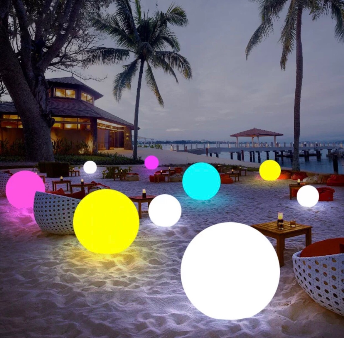 Décorations De Jardin 40CM LED Glowing Beach Ball Light Télécommande  Étanche Gonflable Flottant Piscine Yard Lawn Party Lampe 1 2 230603 Du 9,7  €